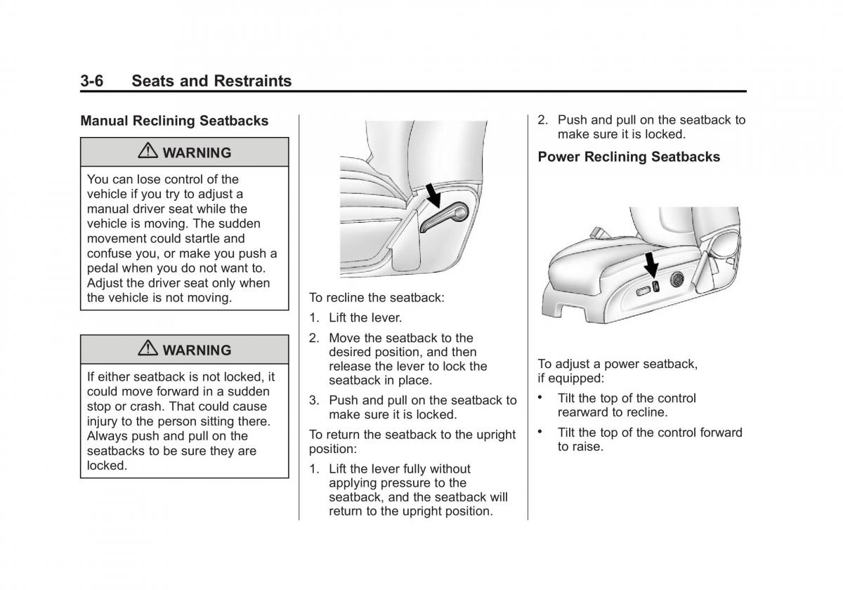 Chevrolet Traverse owners manual / page 62