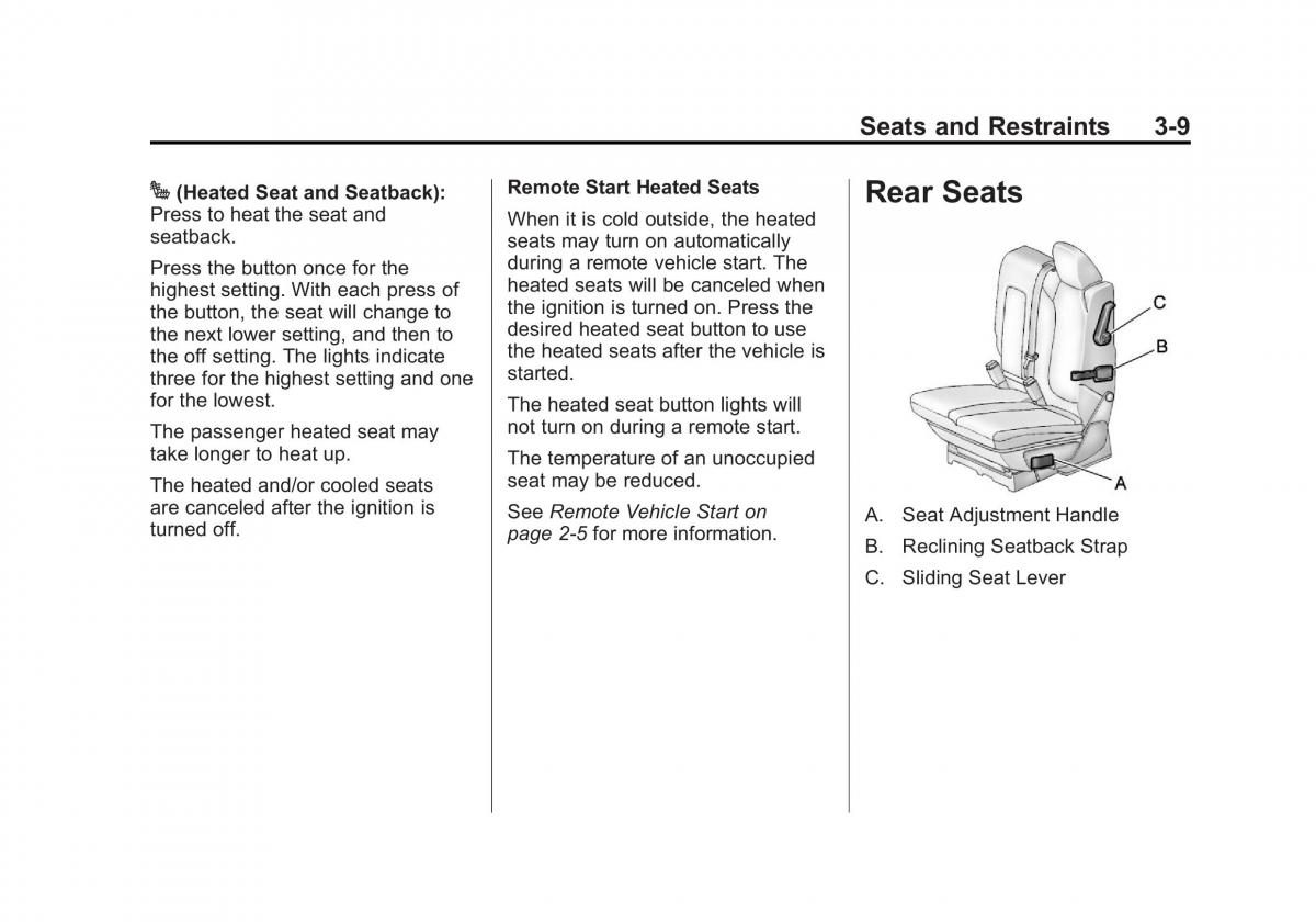 Chevrolet Traverse owners manual / page 65