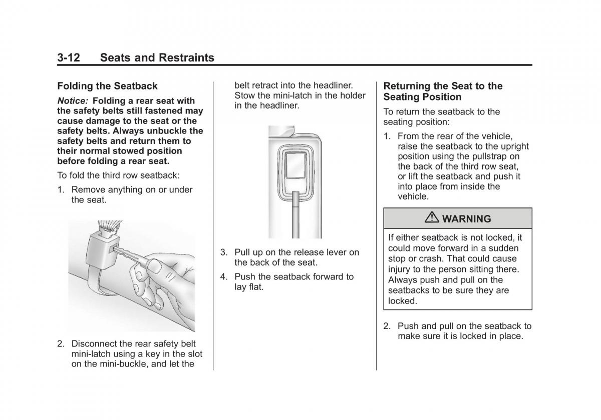 Chevrolet Traverse owners manual / page 68