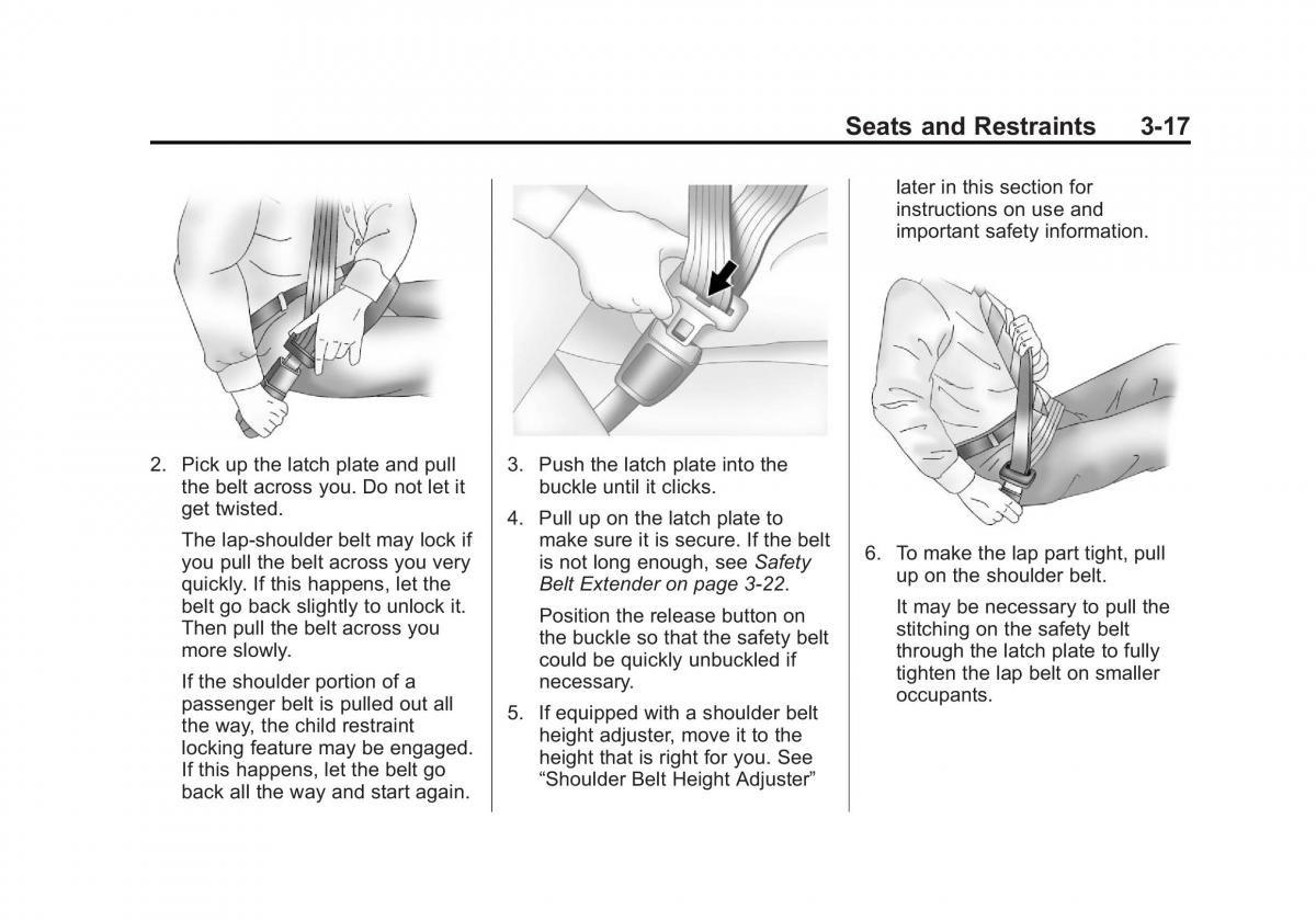 Chevrolet Traverse owners manual / page 73