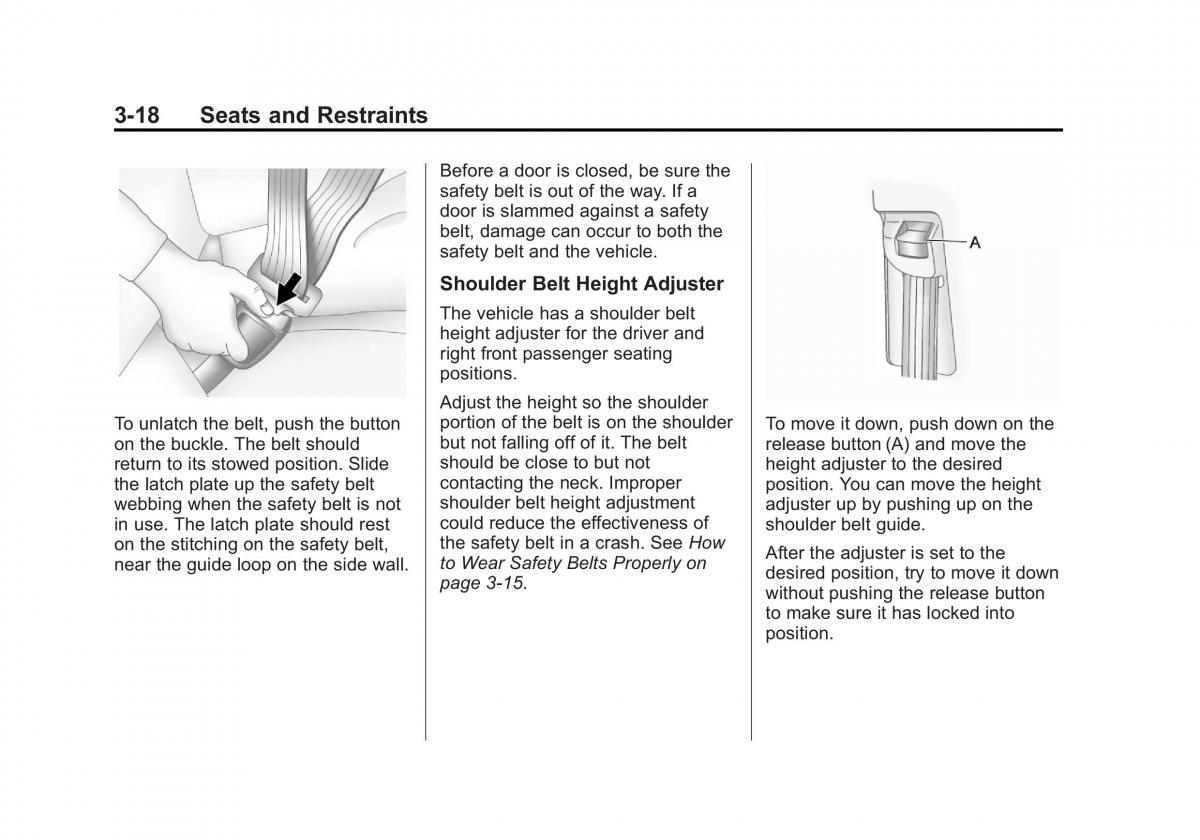 Chevrolet Traverse owners manual / page 74