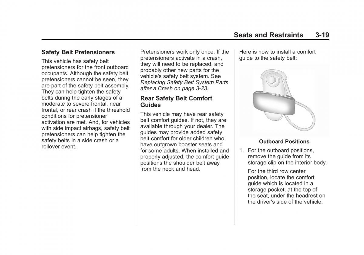 Chevrolet Traverse owners manual / page 75