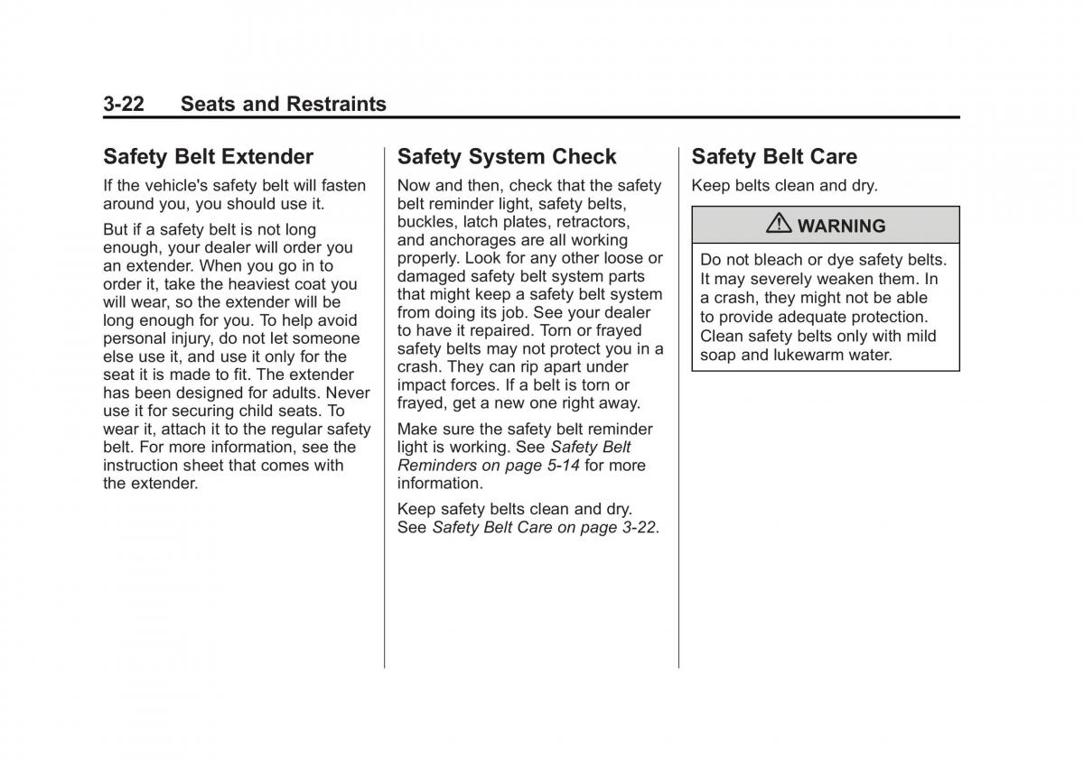 Chevrolet Traverse owners manual / page 78