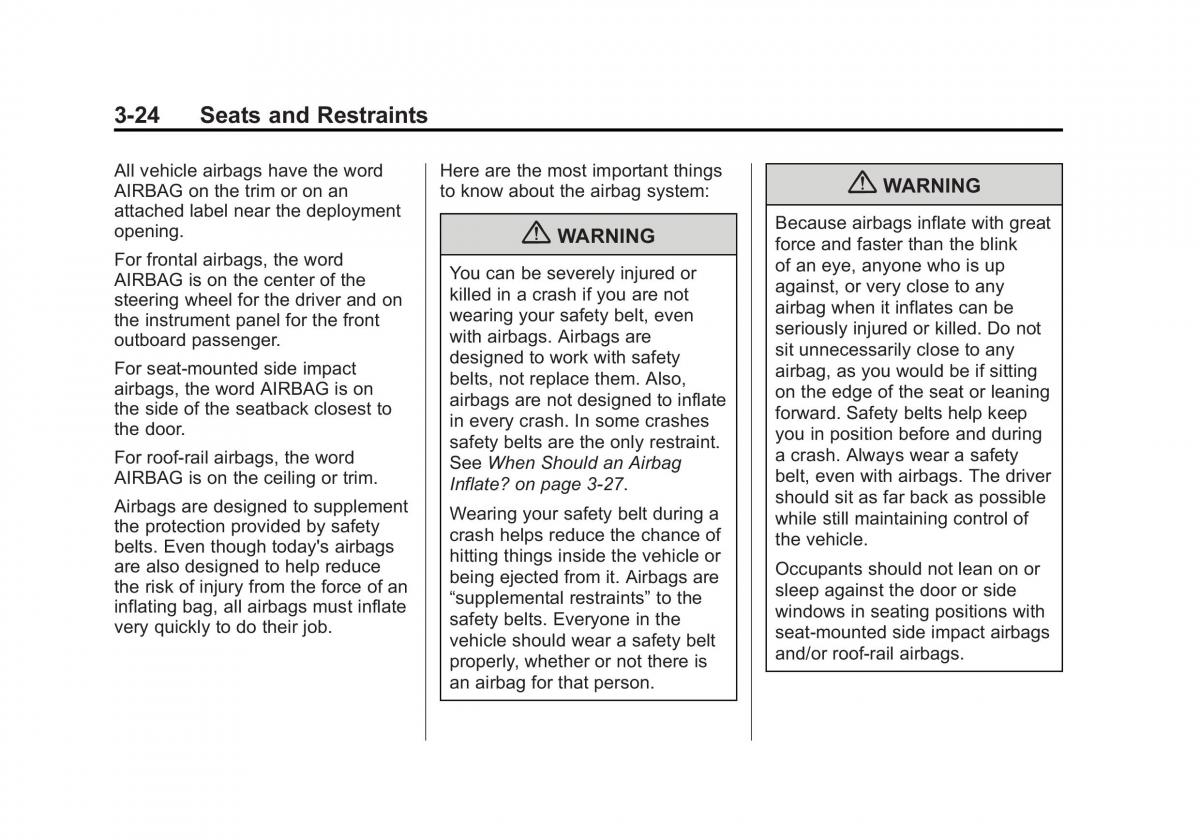 Chevrolet Traverse owners manual / page 80