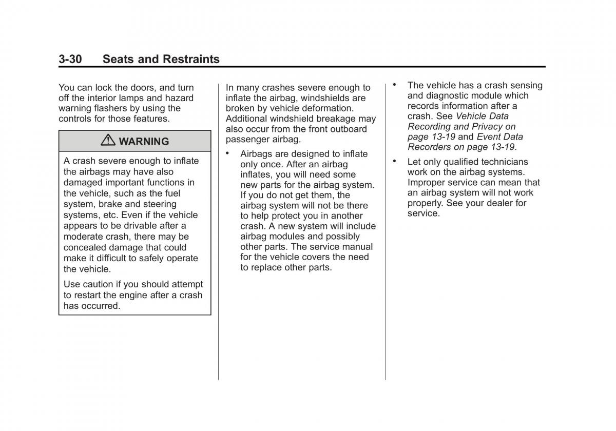 Chevrolet Traverse owners manual / page 86