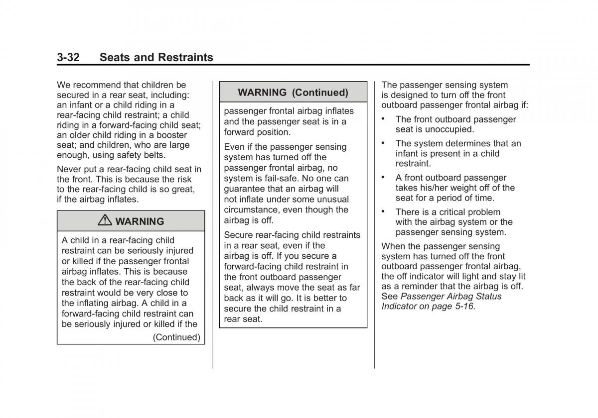 Chevrolet Traverse owners manual / page 88