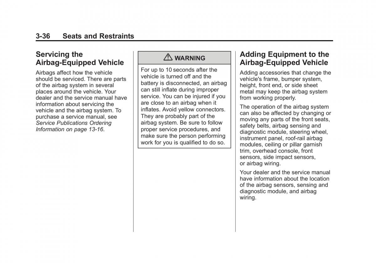 Chevrolet Traverse owners manual / page 92