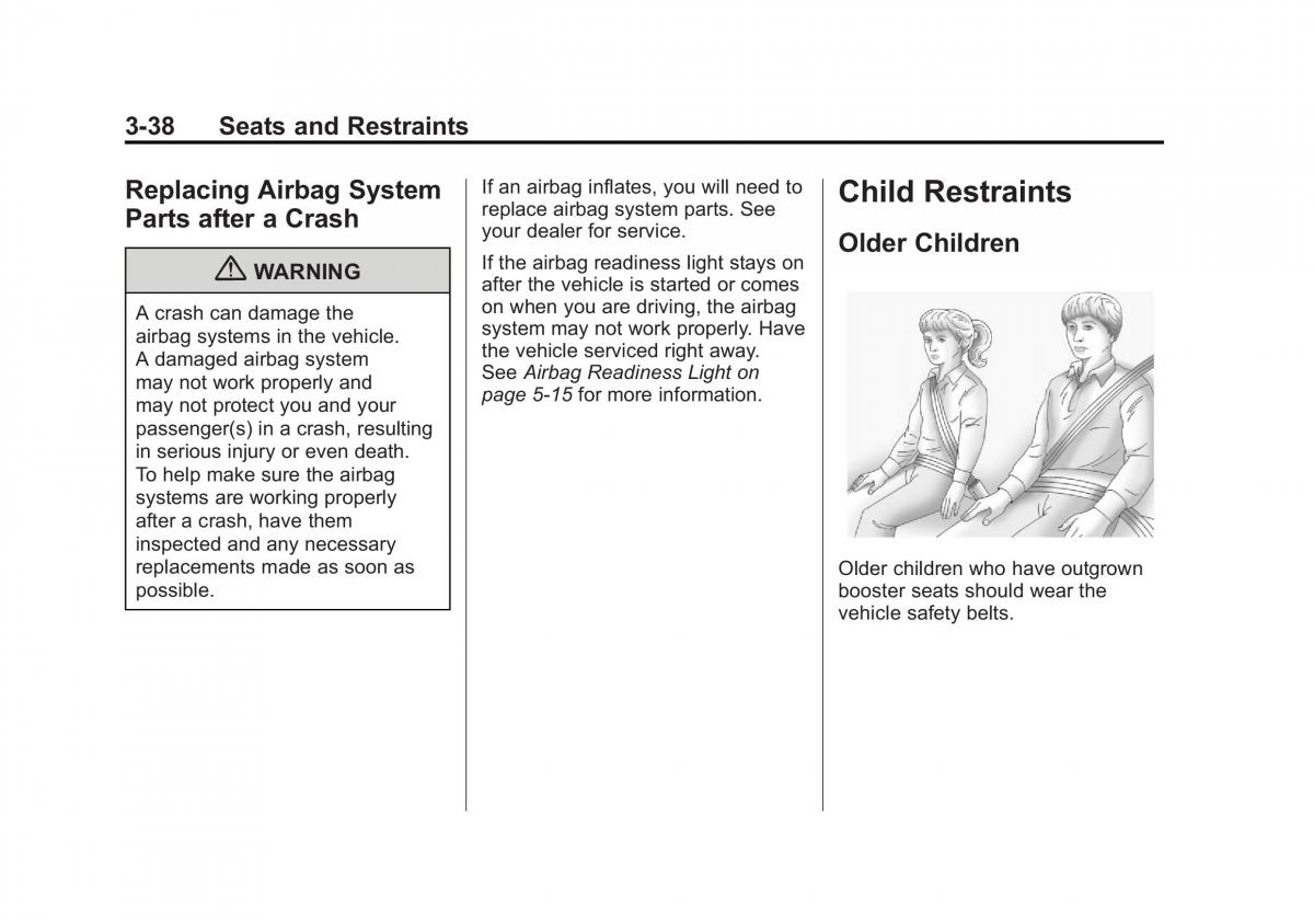 Chevrolet Traverse owners manual / page 94