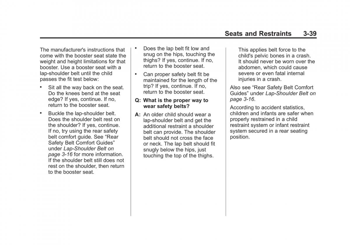 Chevrolet Traverse owners manual / page 95