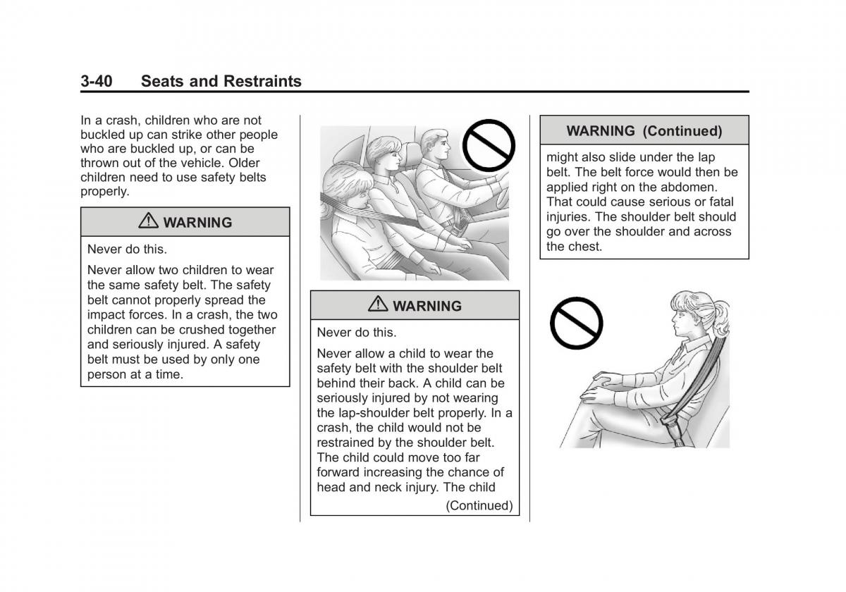 Chevrolet Traverse owners manual / page 96