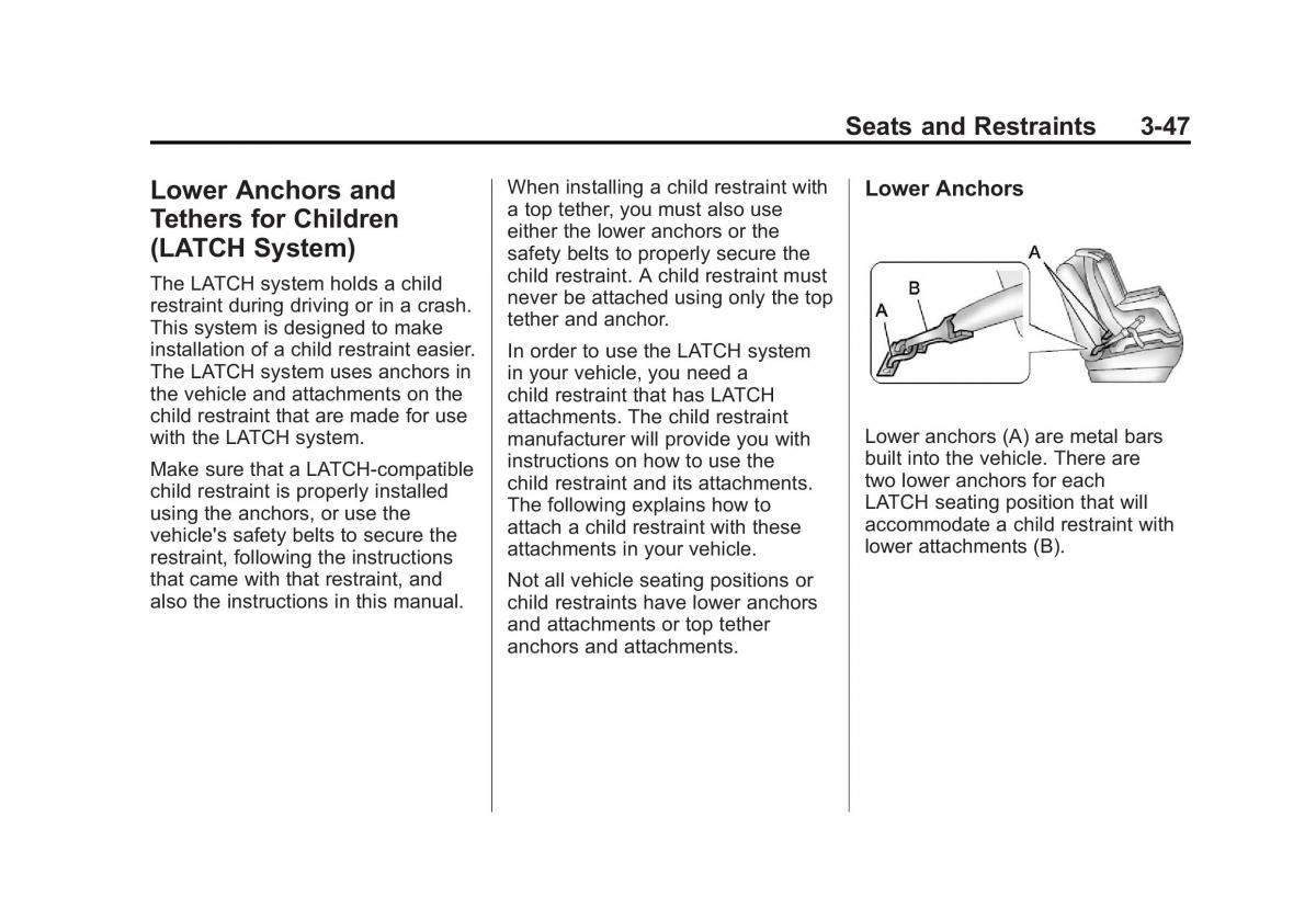 Chevrolet Traverse owners manual / page 103