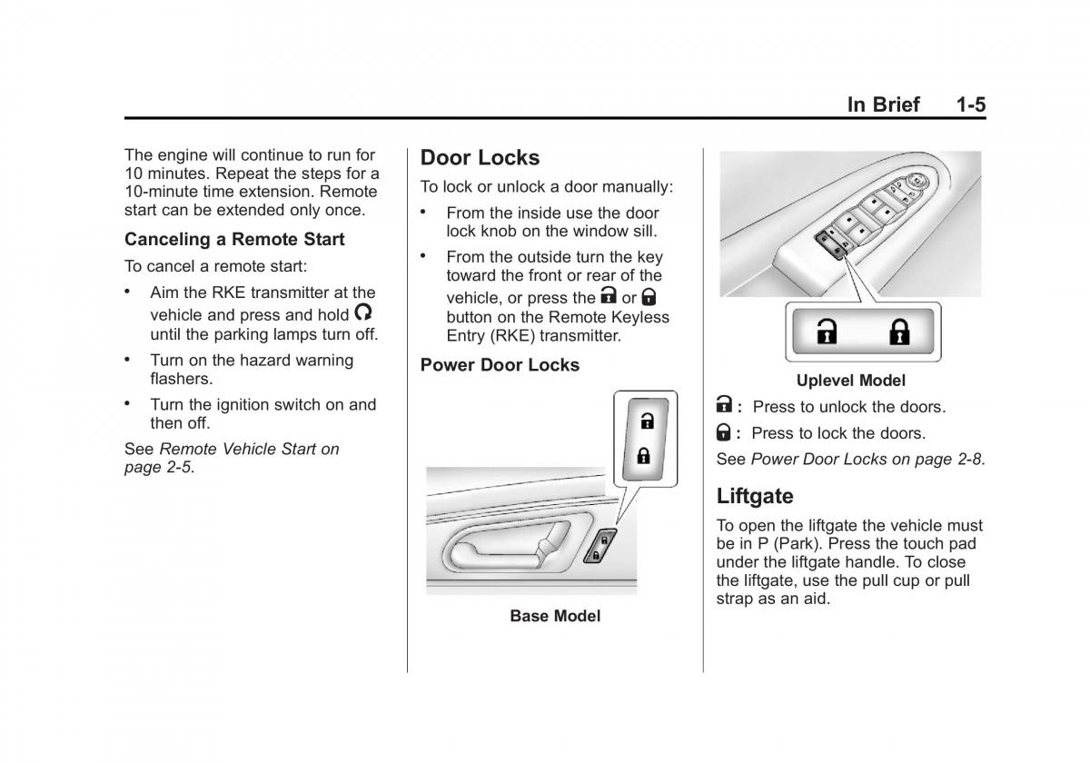 Chevrolet Traverse owners manual / page 11