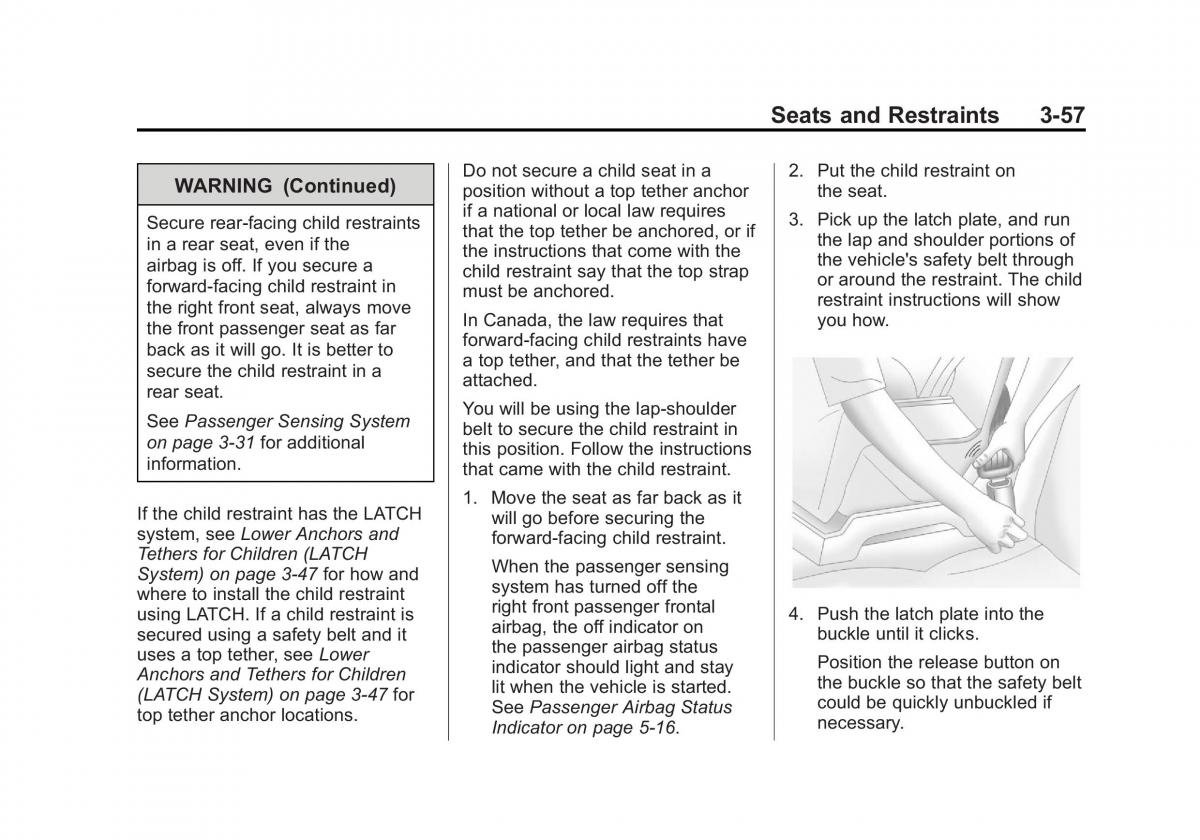 Chevrolet Traverse owners manual / page 113