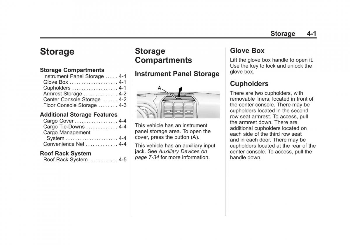 Chevrolet Traverse owners manual / page 115