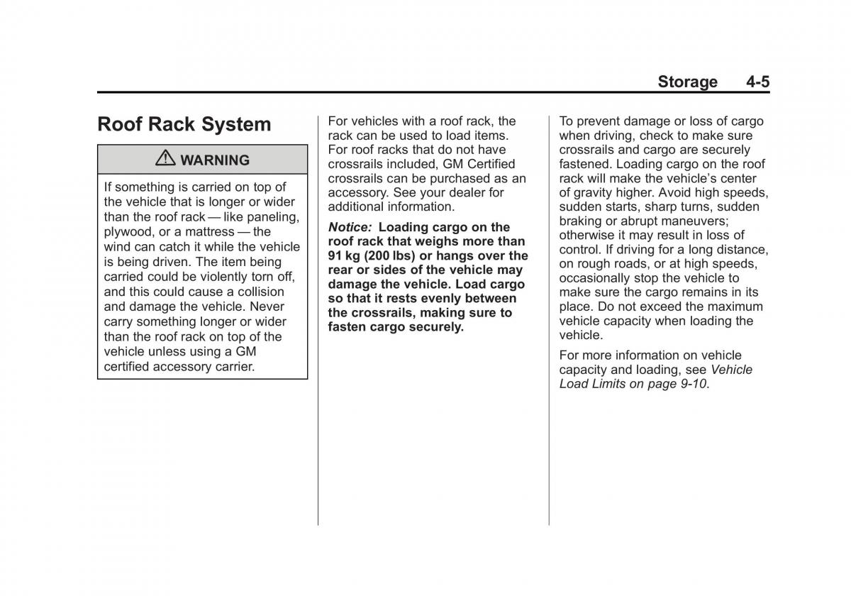 Chevrolet Traverse owners manual / page 119