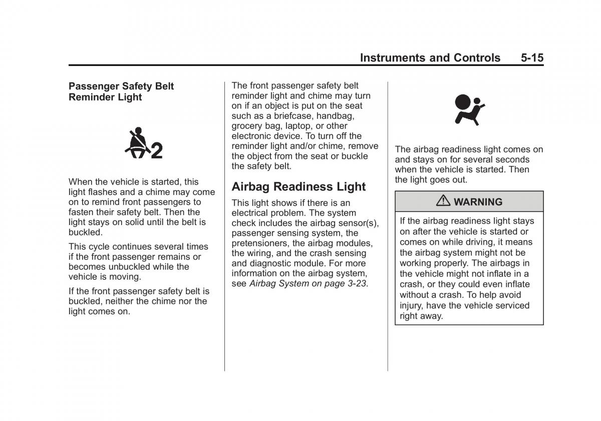 Chevrolet Traverse owners manual / page 135