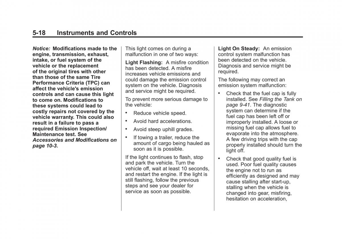 Chevrolet Traverse owners manual / page 138