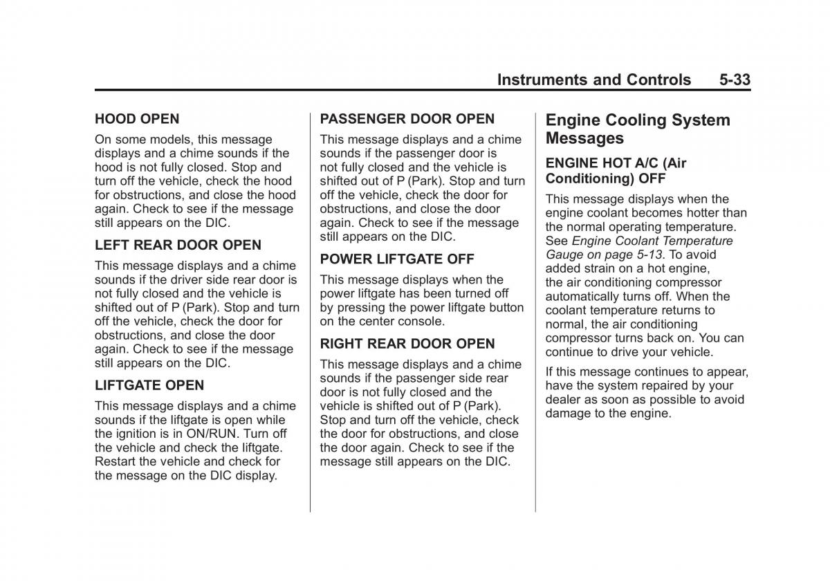 Chevrolet Traverse owners manual / page 153