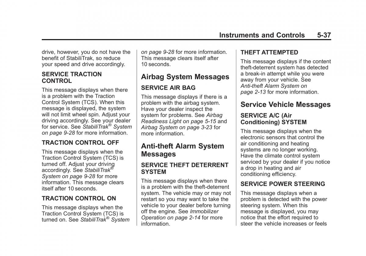 Chevrolet Traverse owners manual / page 157