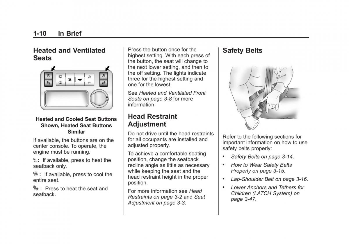 Chevrolet Traverse owners manual / page 16