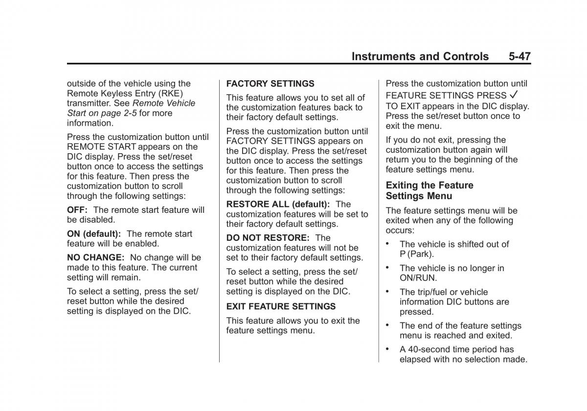 Chevrolet Traverse owners manual / page 167