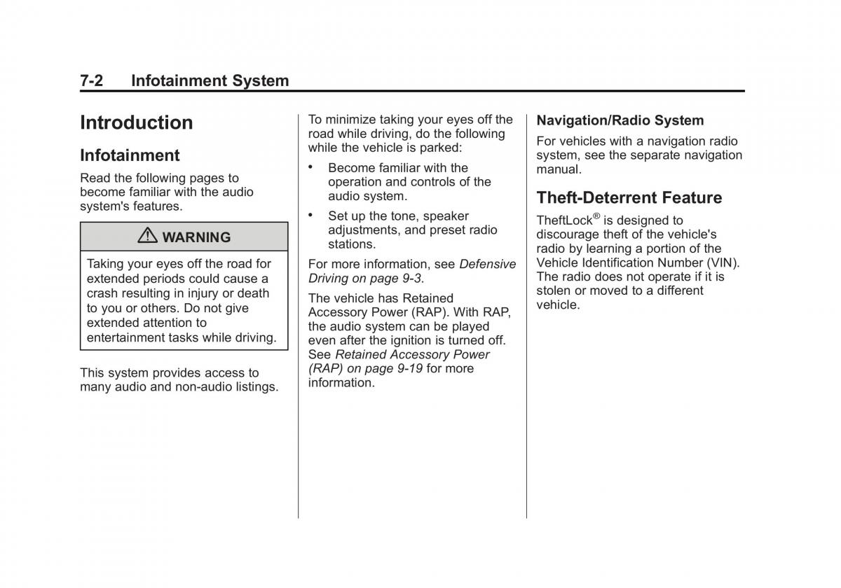 Chevrolet Traverse owners manual / page 182