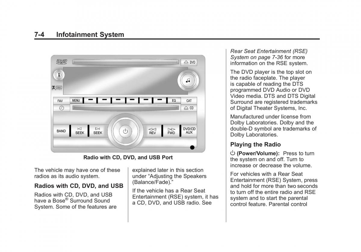 Chevrolet Traverse owners manual / page 184