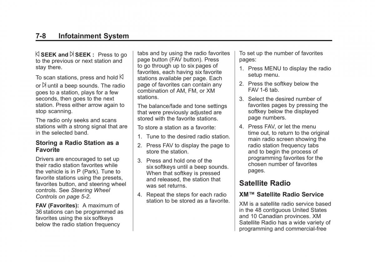 Chevrolet Traverse owners manual / page 188