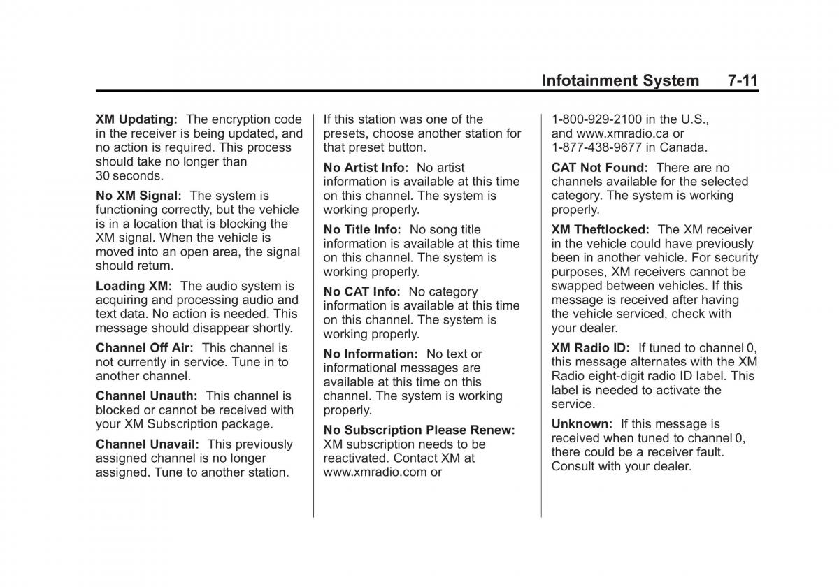 Chevrolet Traverse owners manual / page 191