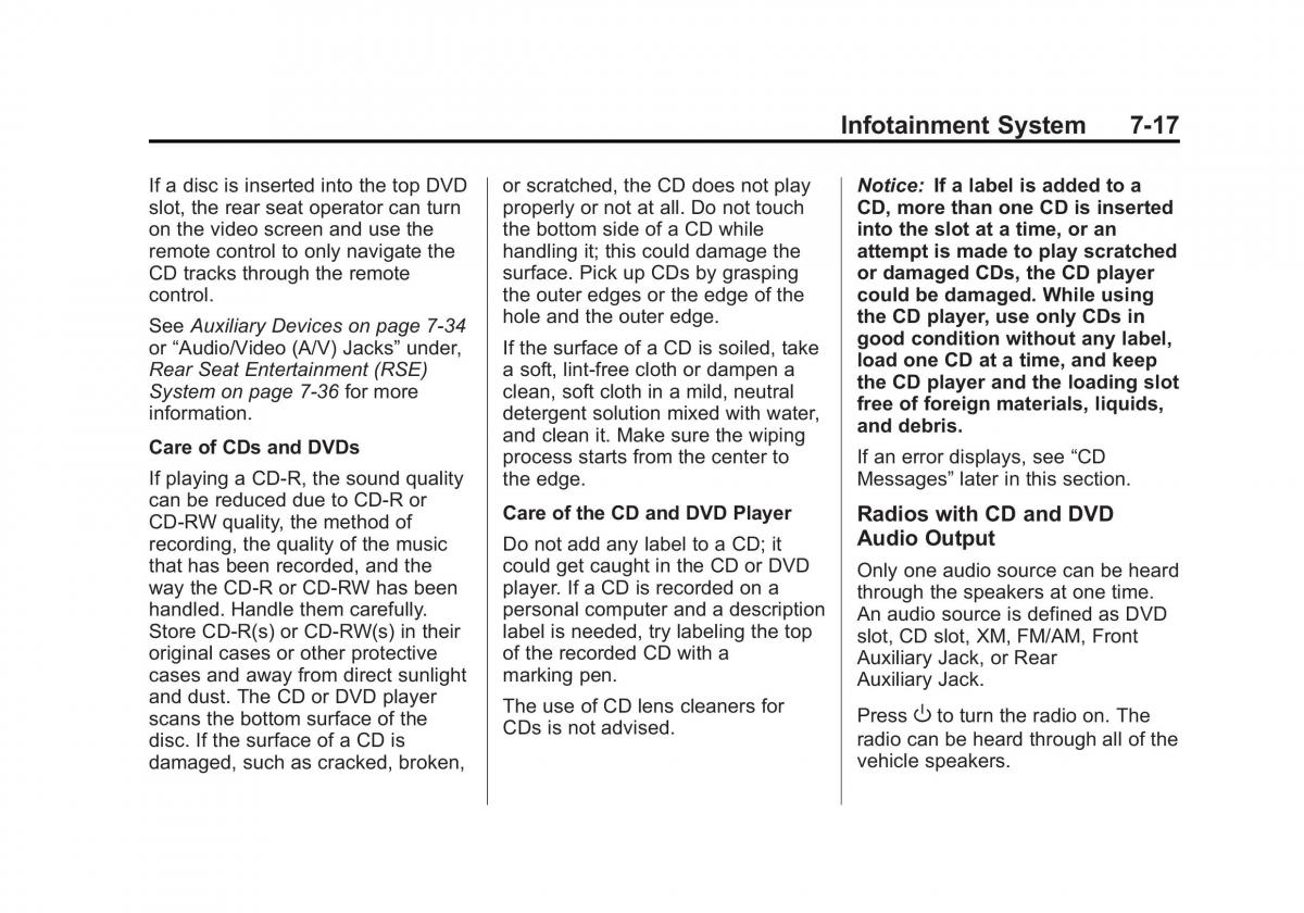 Chevrolet Traverse owners manual / page 197