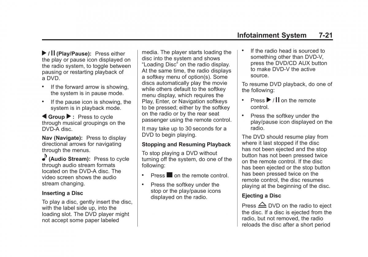 Chevrolet Traverse owners manual / page 201