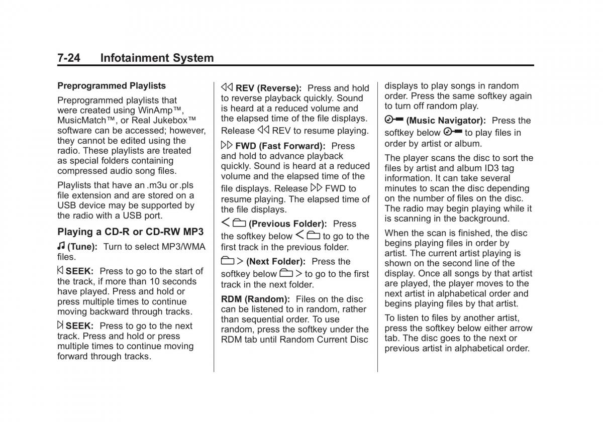 Chevrolet Traverse owners manual / page 204