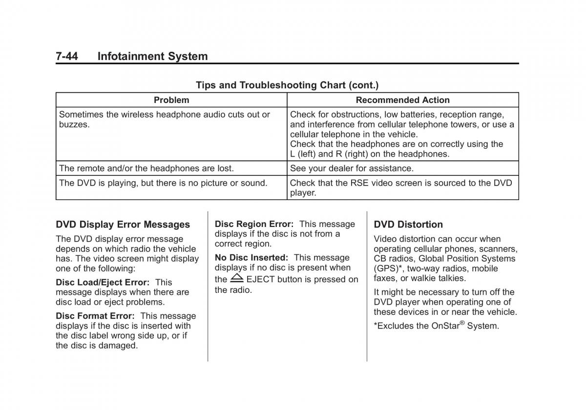 Chevrolet Traverse owners manual / page 224