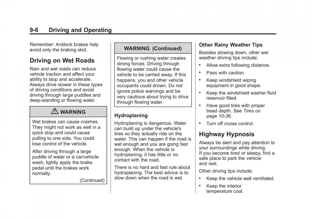 Chevrolet Traverse owners manual / page 254