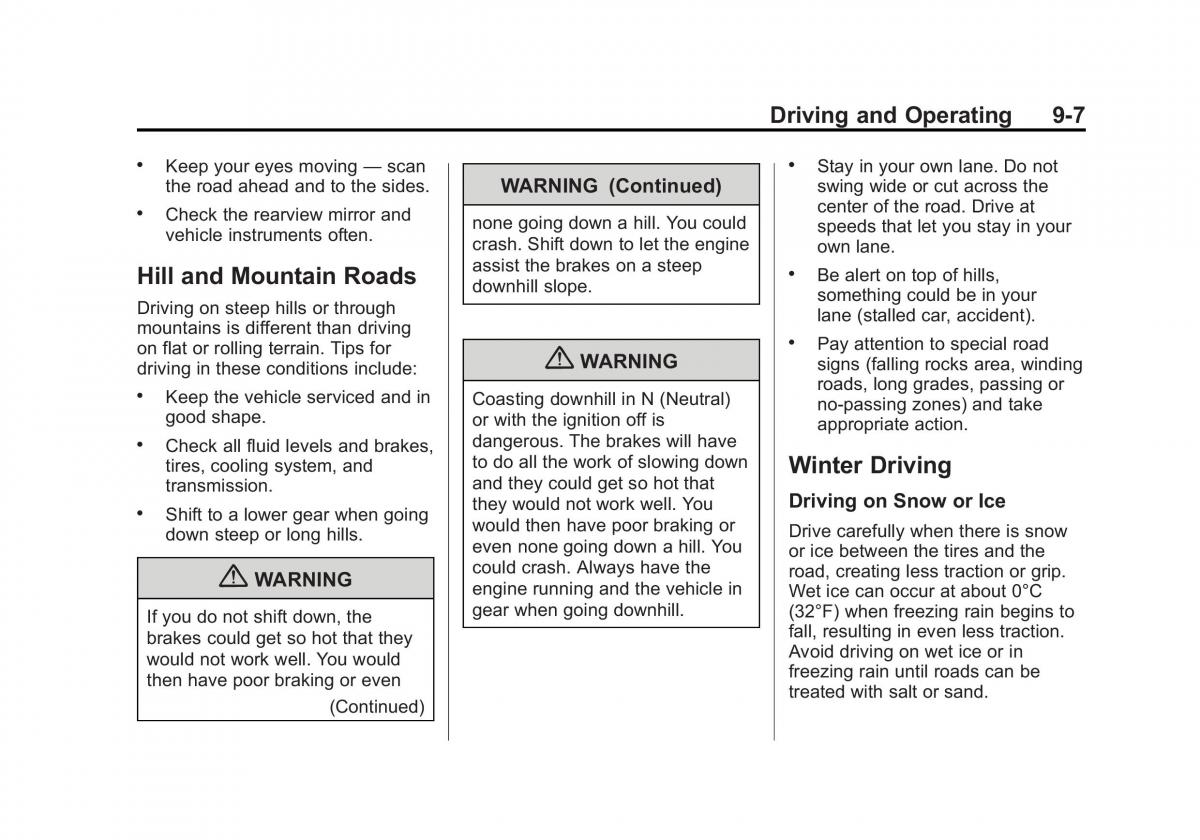 Chevrolet Traverse owners manual / page 255