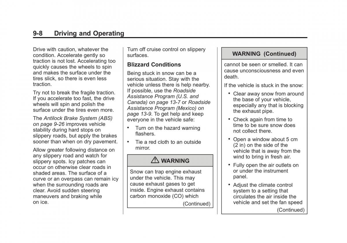 Chevrolet Traverse owners manual / page 256