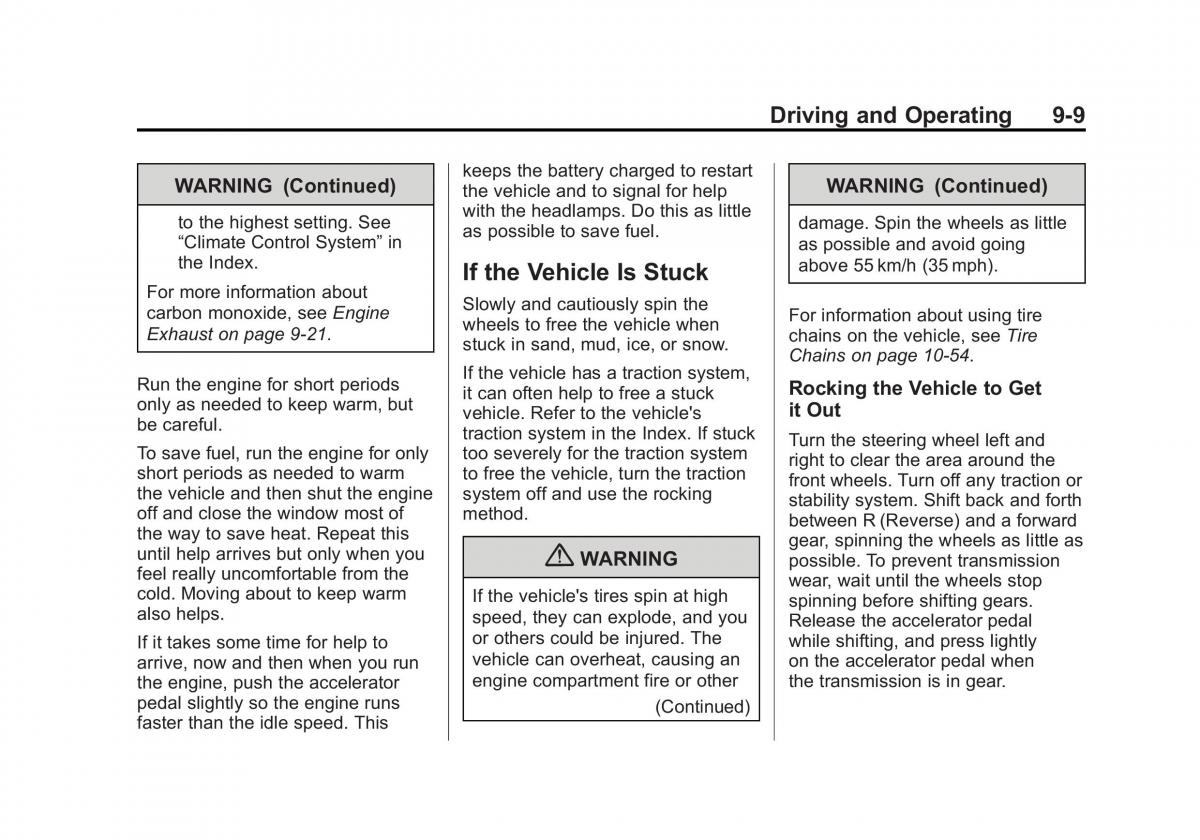 Chevrolet Traverse owners manual / page 257