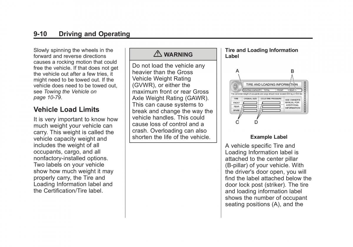 Chevrolet Traverse owners manual / page 258