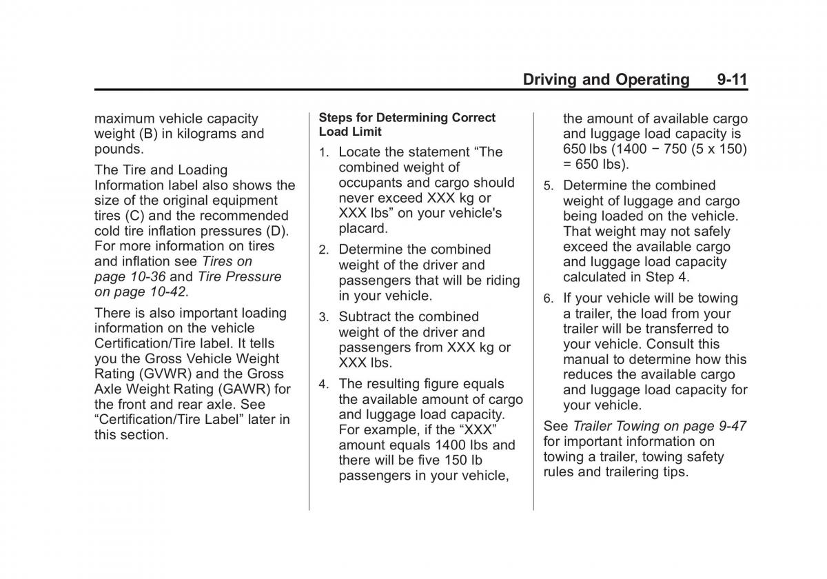 Chevrolet Traverse owners manual / page 259