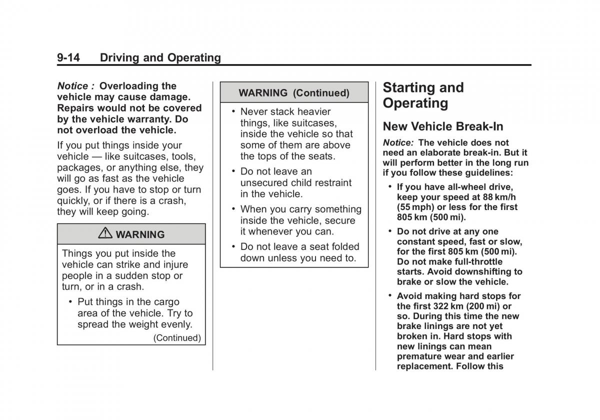 Chevrolet Traverse owners manual / page 262