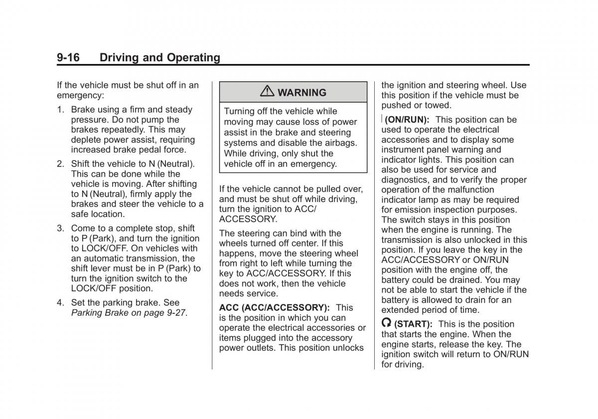 Chevrolet Traverse owners manual / page 264