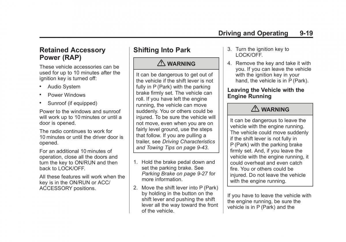 Chevrolet Traverse owners manual / page 267