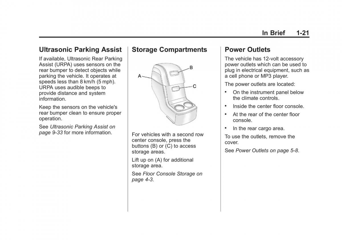 Chevrolet Traverse owners manual / page 27