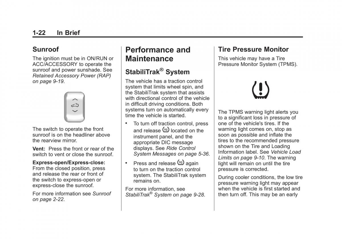 Chevrolet Traverse owners manual / page 28