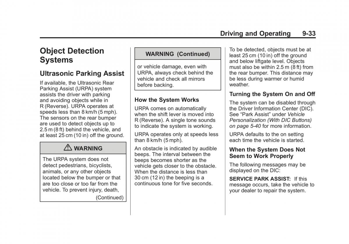 Chevrolet Traverse owners manual / page 281