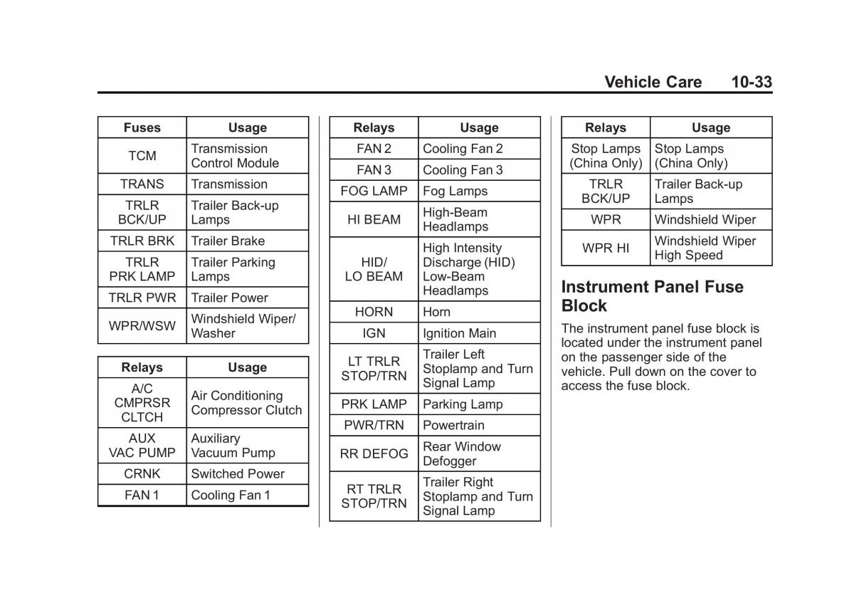 Chevrolet Traverse owners manual / page 333