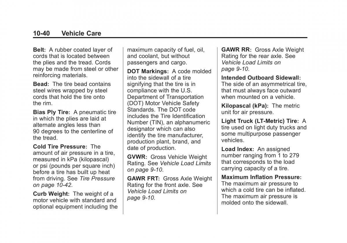 Chevrolet Traverse owners manual / page 340