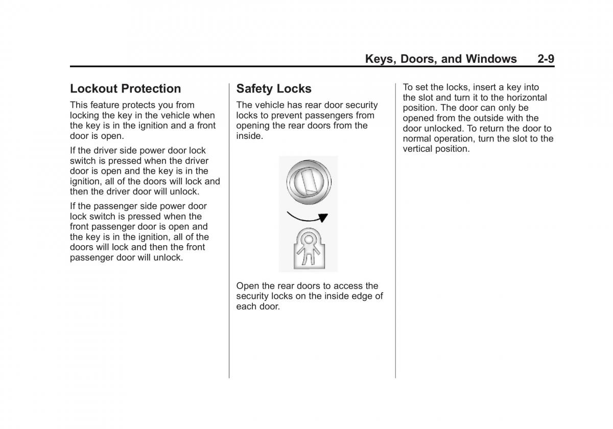 Chevrolet Traverse owners manual / page 41