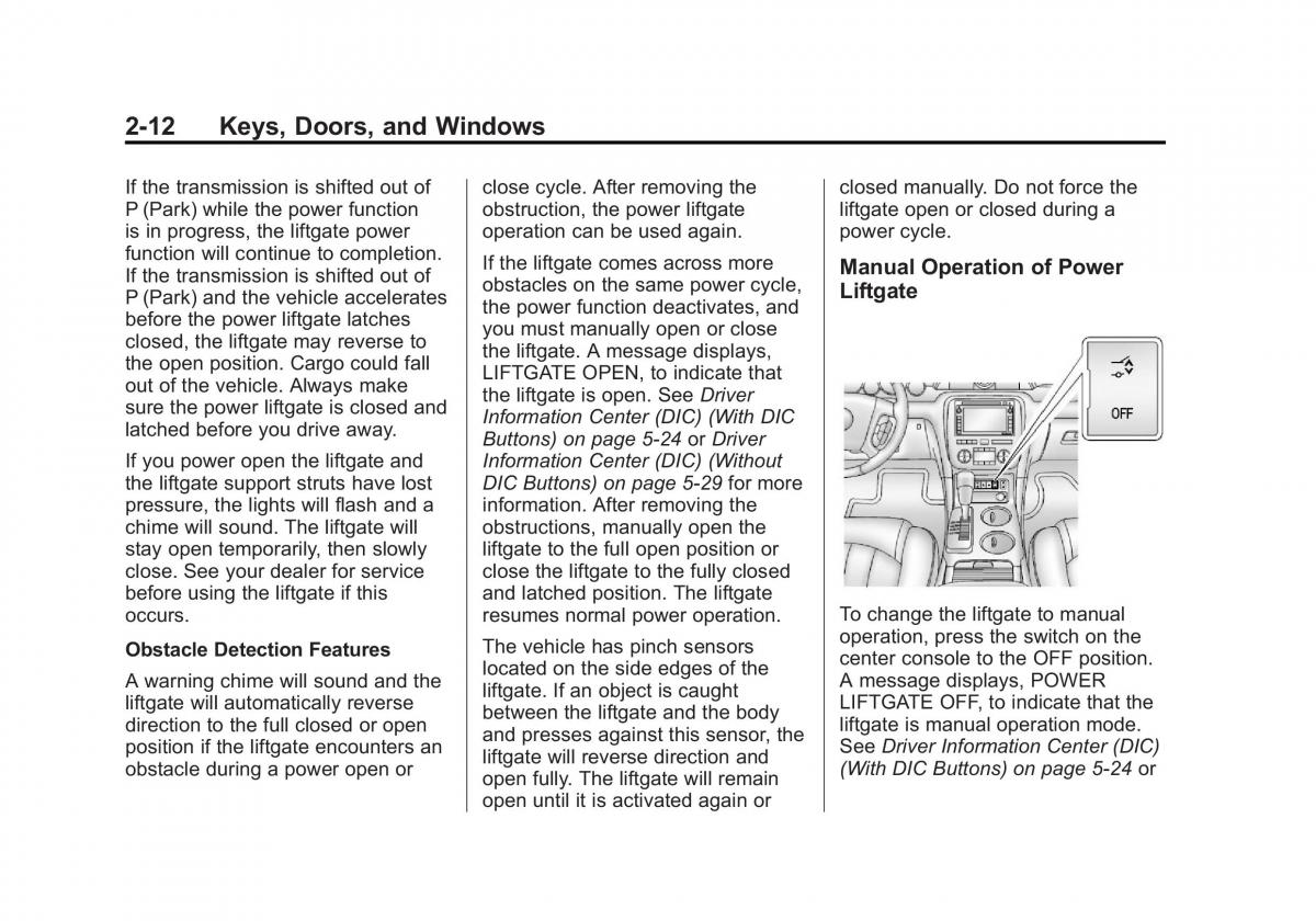 Chevrolet Traverse owners manual / page 44