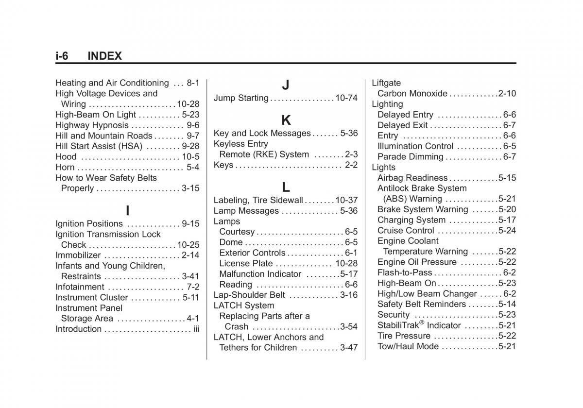 Chevrolet Traverse owners manual / page 444